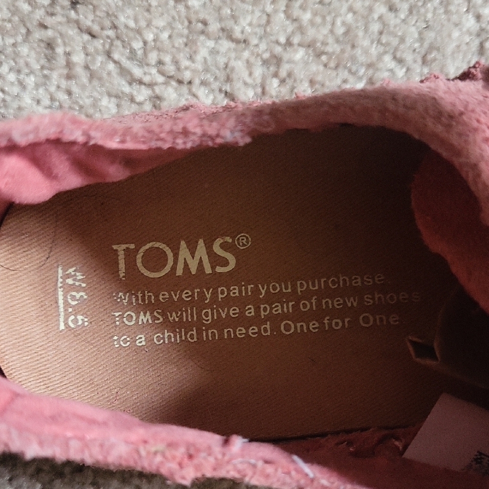 Toms Pink Suede Sneakers with Textured Weave - Picture 2 of 13